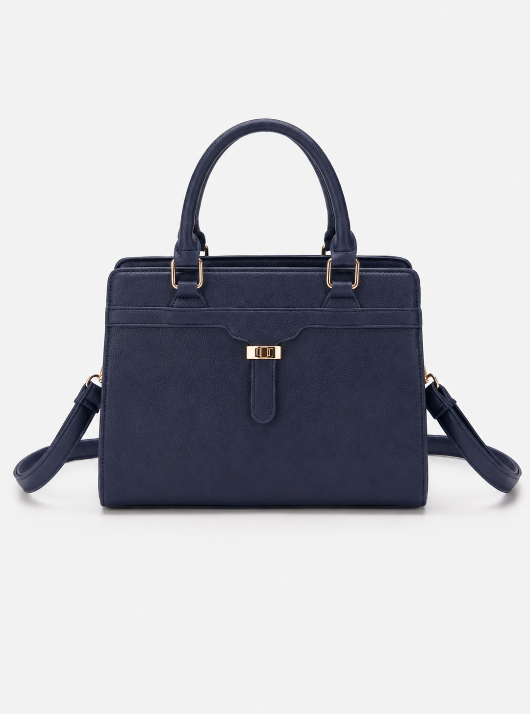 Women's Midnight Blue PU Leather Shoulder Handbag – Elegant Casual Everyday Purse