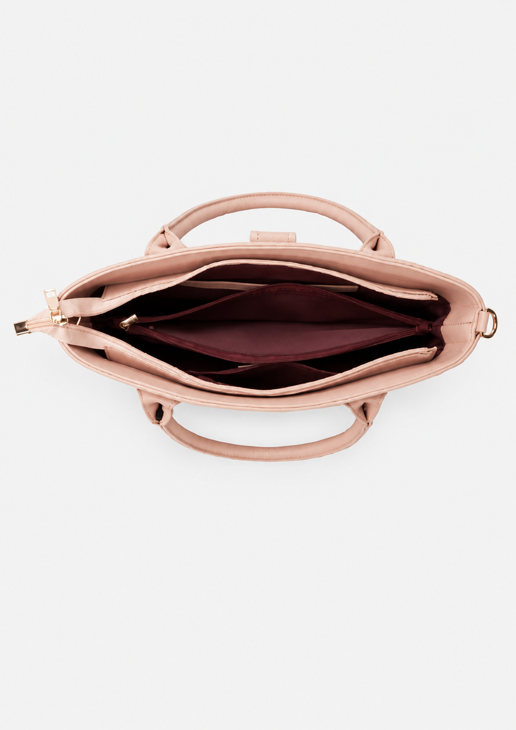 Women's Pink PU Leather Shoulder Handbag – Elegant Casual Everyday Purse