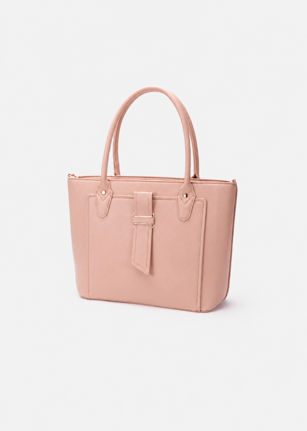 Women's Pink PU Leather Shoulder Handbag – Elegant Casual Everyday Purse