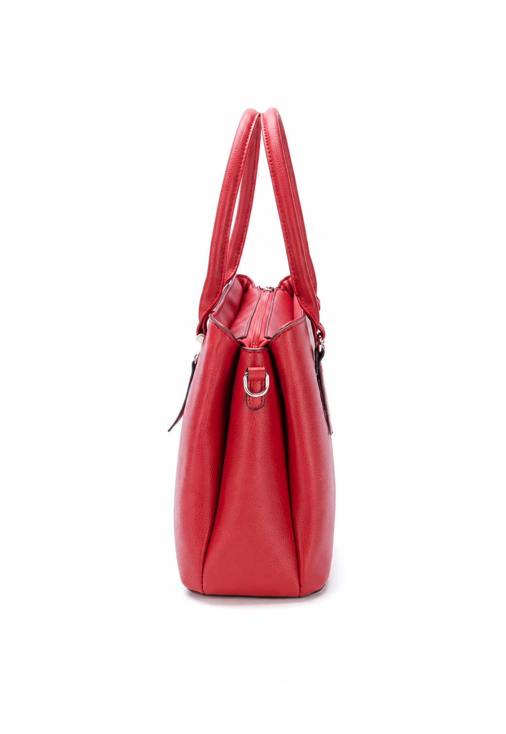 Women's Red PU Leather Shoulder Handbag – Chic Casual Fashion Purse