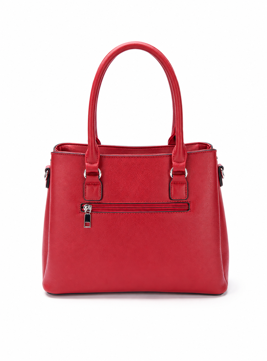 Women's Red PU Leather Shoulder Handbag – Chic Casual Fashion Purse