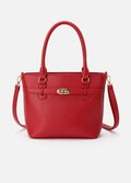 Women's Red PU Leather Shoulder Handbag – Stylish Casual Everyday Purse