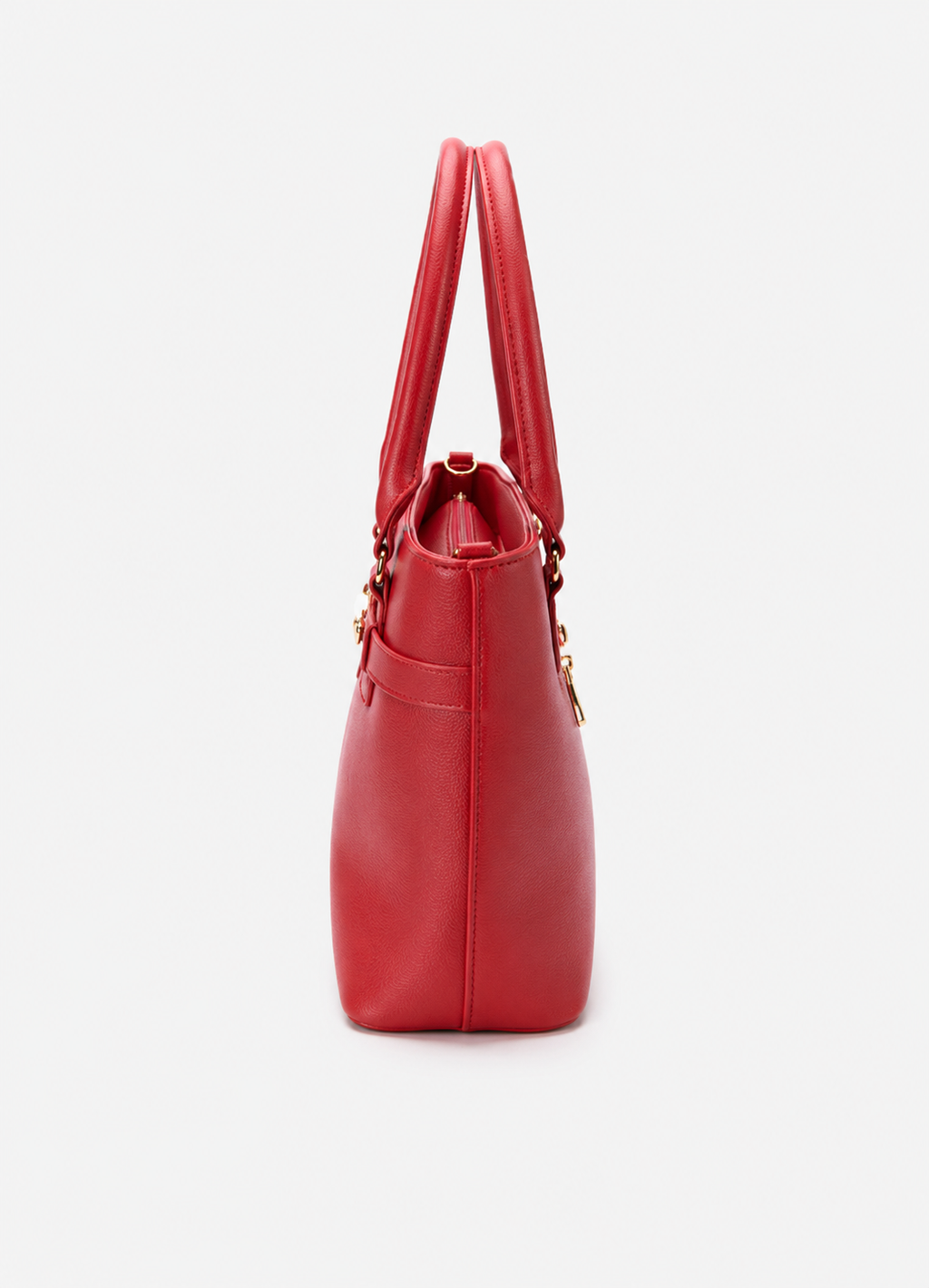 Women's Red PU Leather Shoulder Handbag – Stylish Casual Everyday Purse