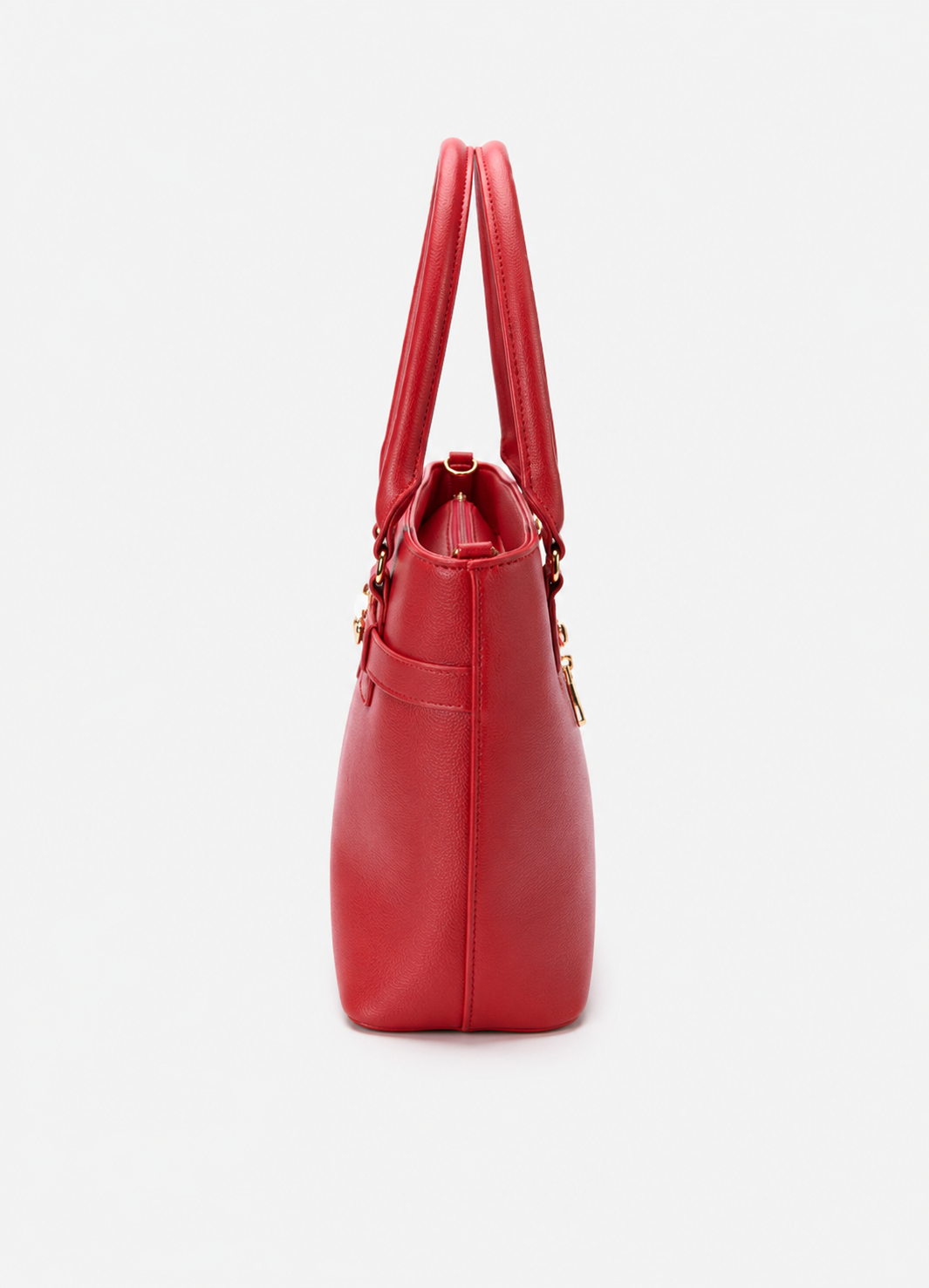Women's Red PU Leather Shoulder Handbag – Stylish Casual Everyday Purse