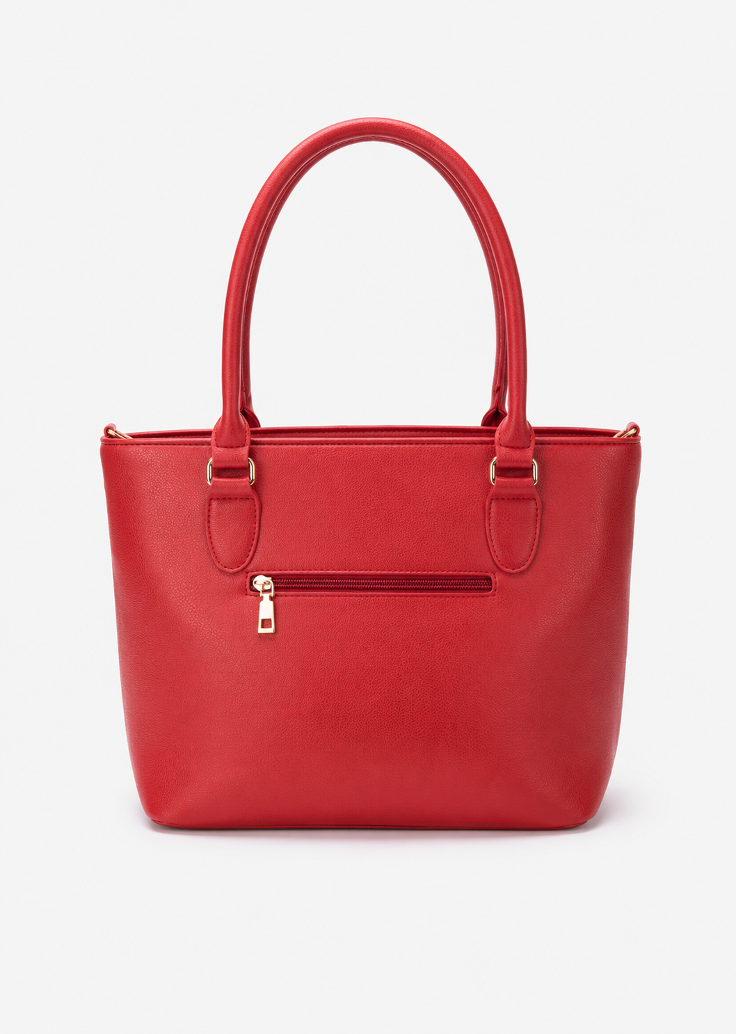 Women's Red PU Leather Shoulder Handbag – Stylish Casual Everyday Purse