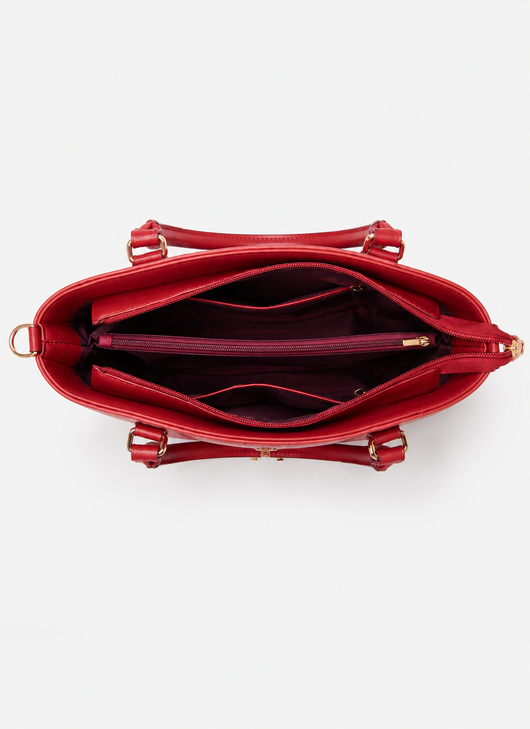 Women's Red PU Leather Shoulder Handbag – Stylish Casual Everyday Purse