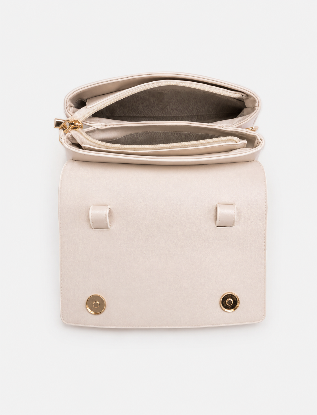 Women's White PU Leather Shoulder Handbag – Casual Everyday Fashion Bag