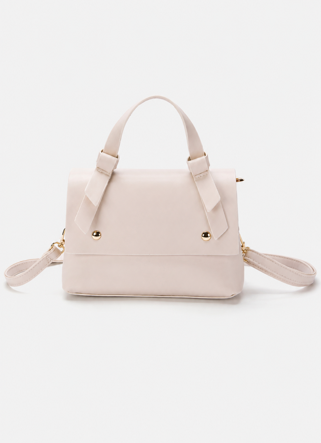 Women's White PU Leather Shoulder Handbag – Casual Everyday Fashion Bag